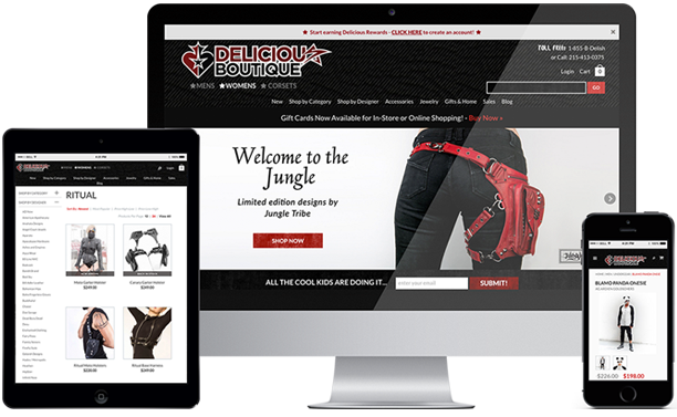 Responsive Website Design - Delicious Boutique Website Redesign
