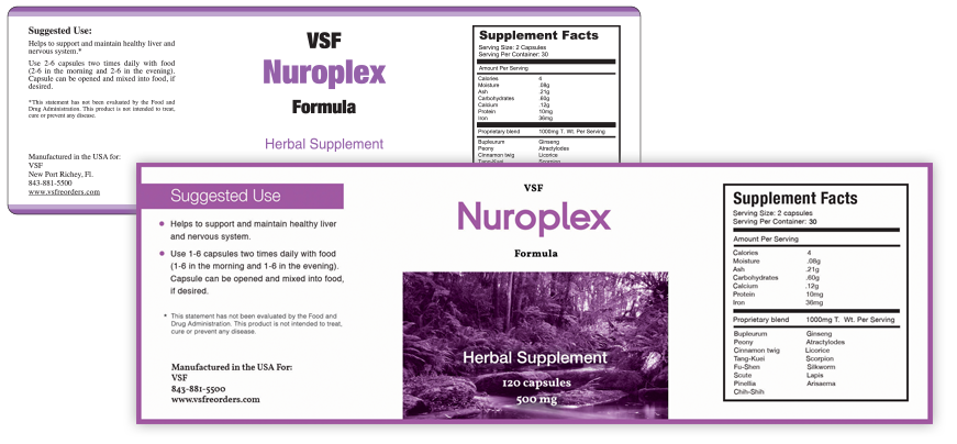 AllergicPet Nuroplex Bottle Label Redesign