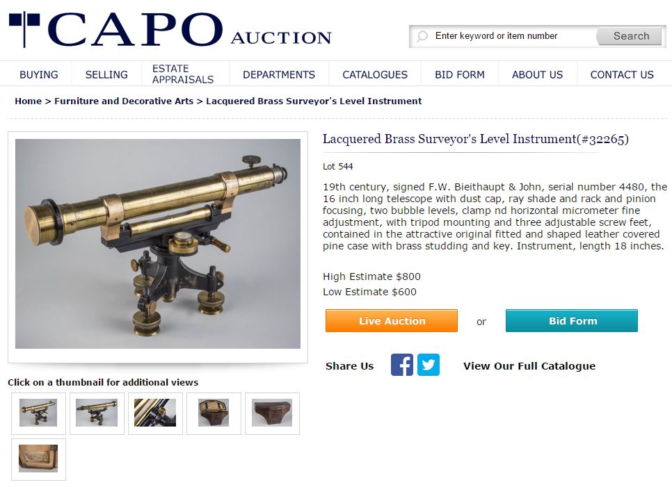 Capo Auction provides excellent photography of all of the items they offer in their monthly auctions.